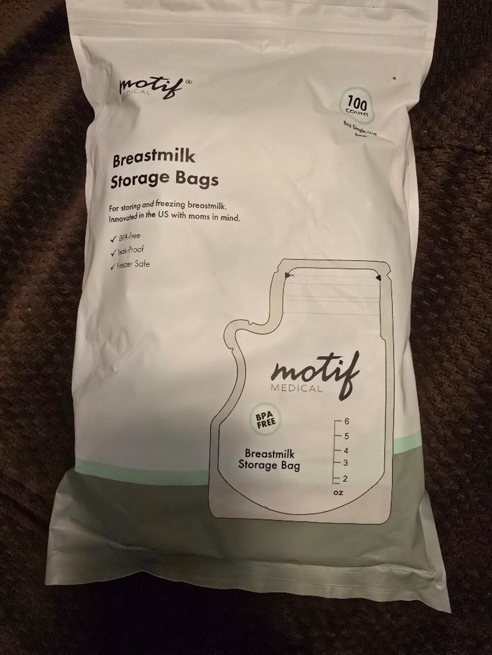 Medical Breastmilk Storage Bags 175Ct 8 oz Single Use Breast Milk Sealed Motif